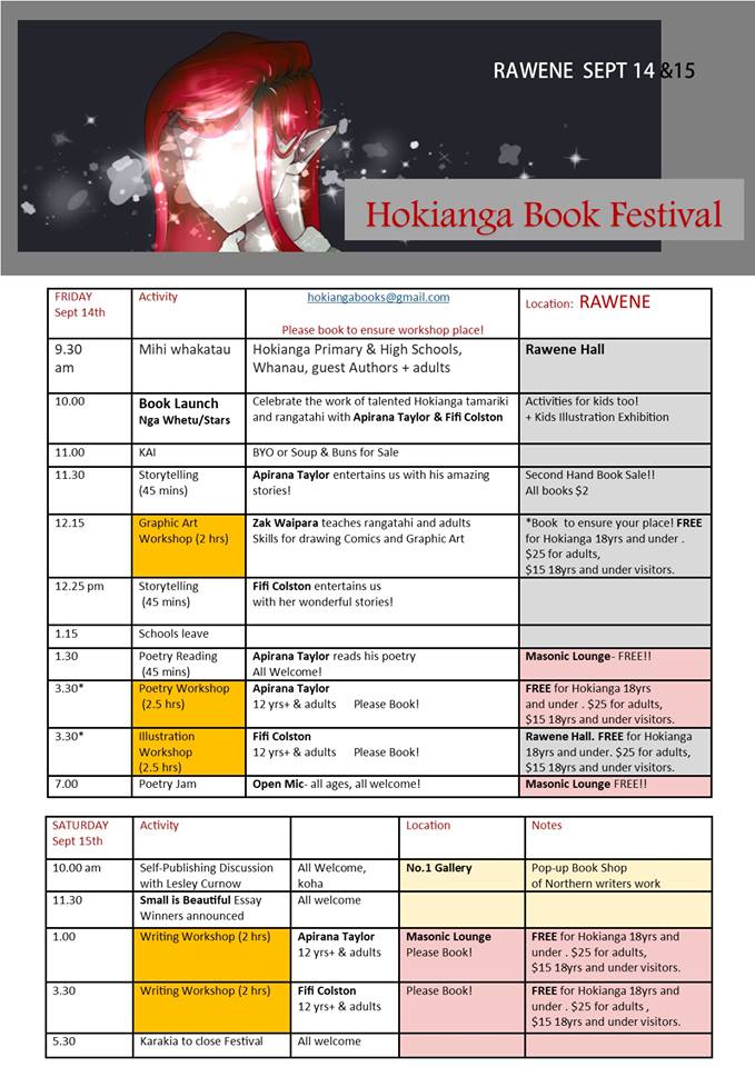 Timetable Hokianga Festival New